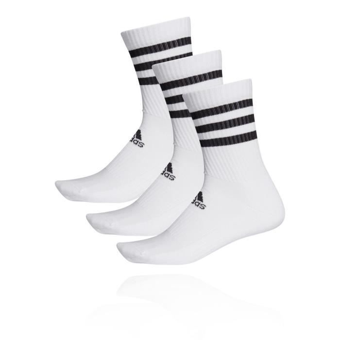 adidas Hommes 3-Rayure Amorti Chaussettes 3-Pack