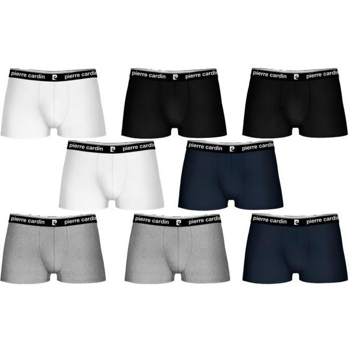 PIERRE CARDIN set 8 slips coton pour homme en couleurs classiques