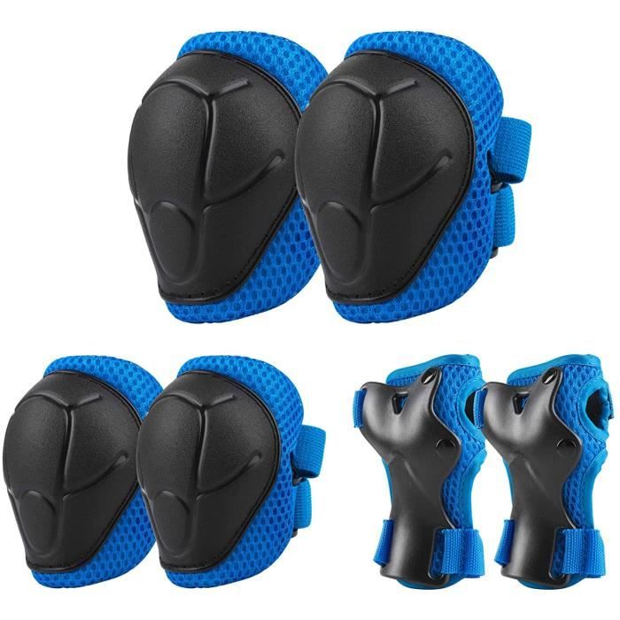 roller protections pour vélo coudières équipement de protection 6 en 1 avec genouillères skateboard protège-poignets Amusingtao Ensemble de genouillères