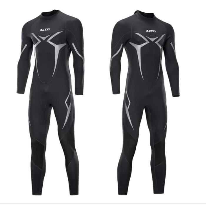 ZCCO Combinaison de plongée pour homme en néoprène de qualité supérieure à manches longues pour la pêche à la piste, la plongée, le