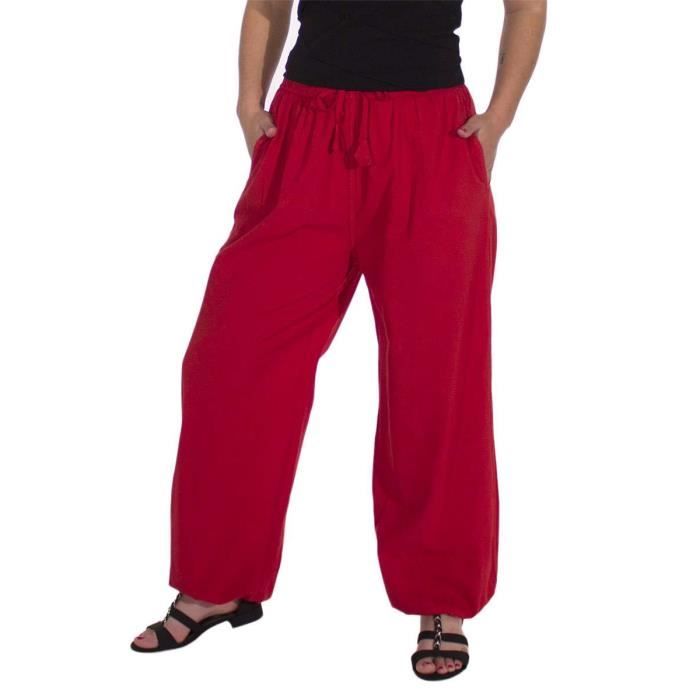 pantalon coton femme