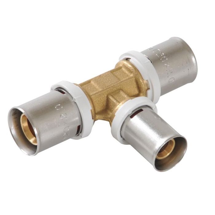 THERMACOME Té Réduit DN 26-16-20 ACOPEX ALU – Raccord Multicouche Prémonté Pour Système Chauffage & Plomberie