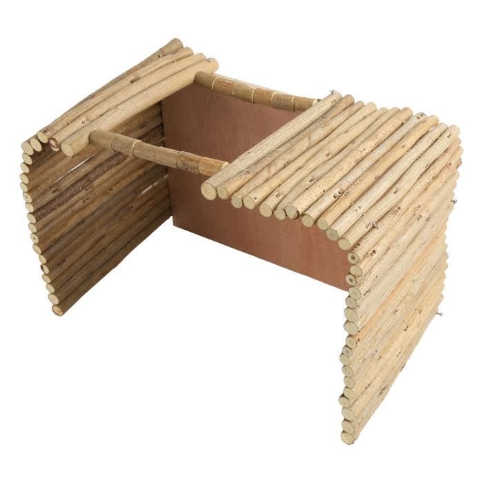 Atyhao Maison De Hamster En Bois, Petite Cachette Pour Animaux Grande Maison En Bois Sûre Pour Animaux De Compagnie Nid Cabane De Jeu Pour écureuil Lapin Cochon D'IndeCouchages
