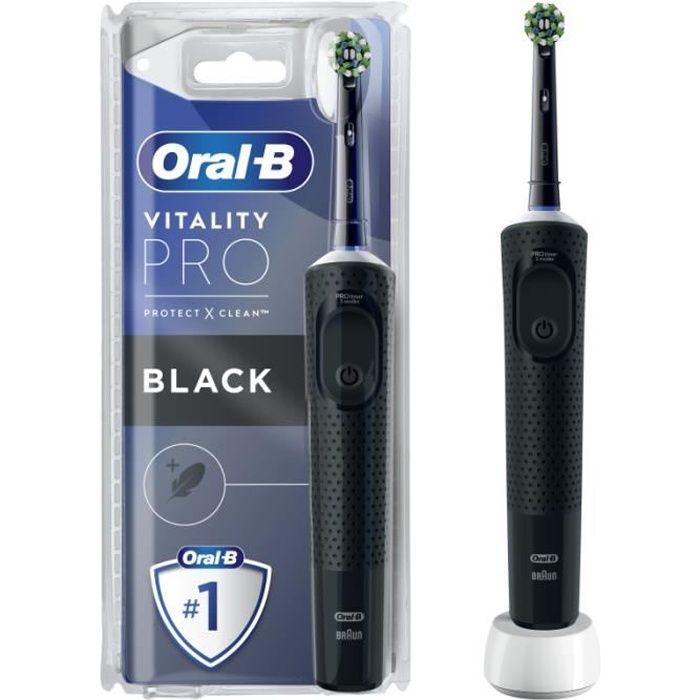 Oral-B Vitality Pro Brosse À Dents Électrique Noire, 1 Brossette