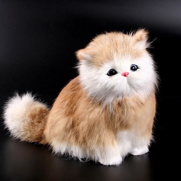 électronique chat poupées Simulation jouet animal chat miaulement enfants mignon animal en peluche jouet modèle ornements cadeau N