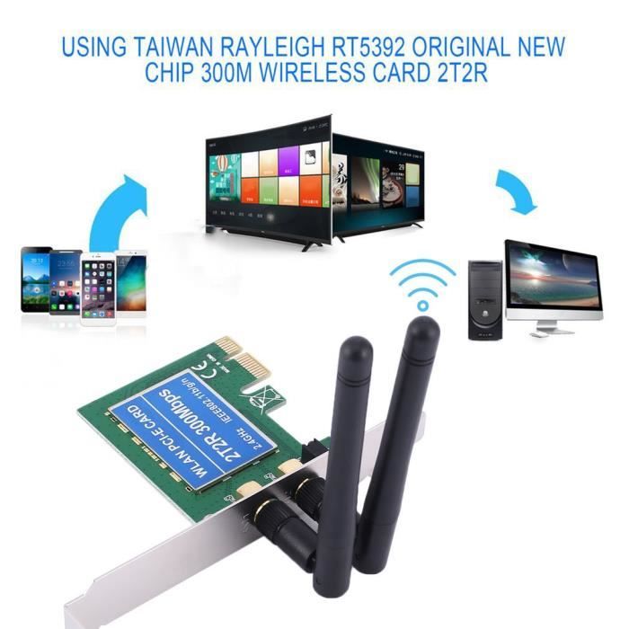 Tbest Carte Réseau Sans Fil PCI-E Carte Réseau Sans Fil Mini Pci