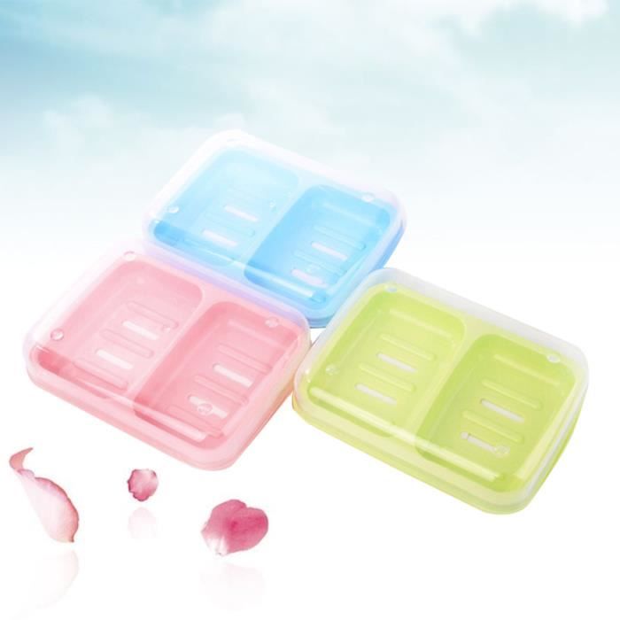 Boîte à Savon De Voyage Avec égouttoir | Lot De 3, étanche Et Portable, Pour Salle De Bain, Gym, Camping