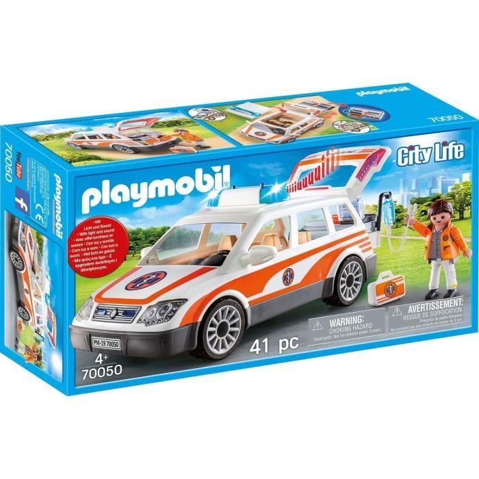 Playmobil City Life – Voiture Avec Ambulancier (Réf.70050, Neuve)