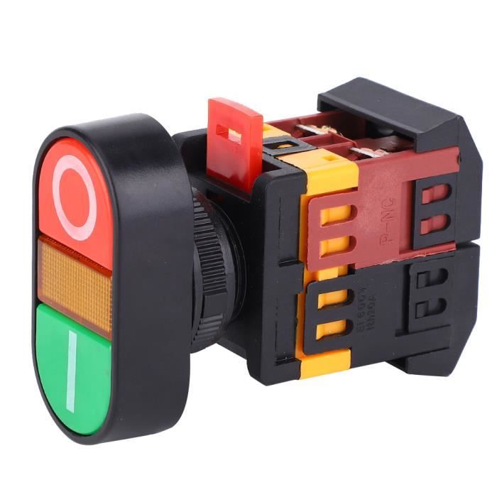 Mxzzand bouton marche / arrêt Interrupteur à bouton-poussoir double APBB-22 / 25N avec lumière