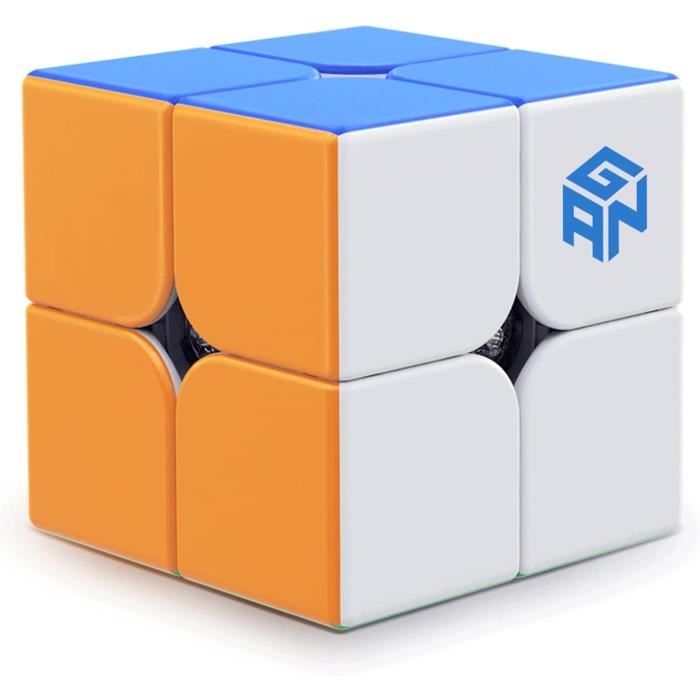 GAN 251 V2 Speed Cube 2x2, Mini Cube de Vitesse sans Autocollant, Magic