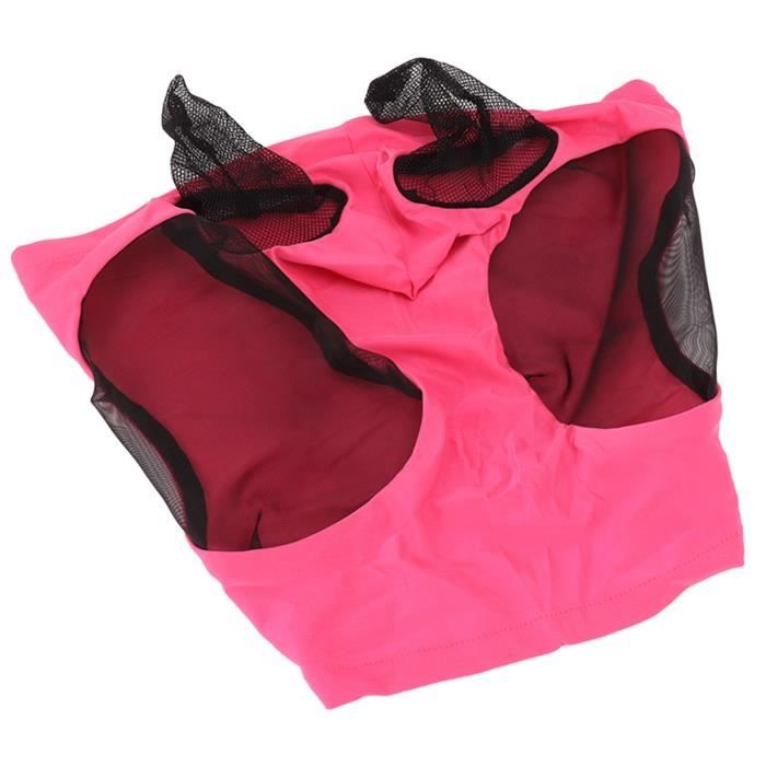 Masque Anti-Mouches Cheval - Protection UV, Oreilles Et Naseaux, Tissu Élastique