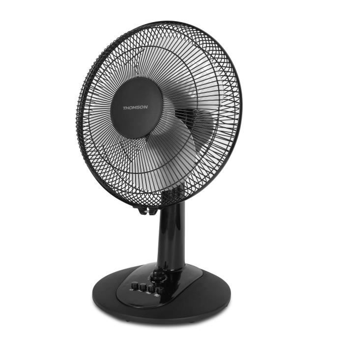 THOMSON Ventilateur de table 30 cm THVEL 530E -Noir mat et brillant
