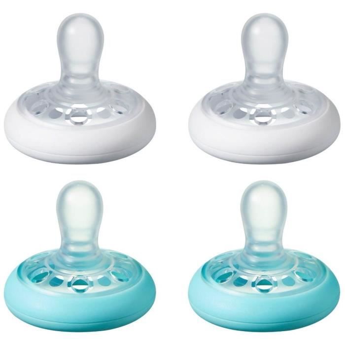 TOMMEE TIPPEE Sucette Closer to Nature Forme Naturelle, x4 0-6