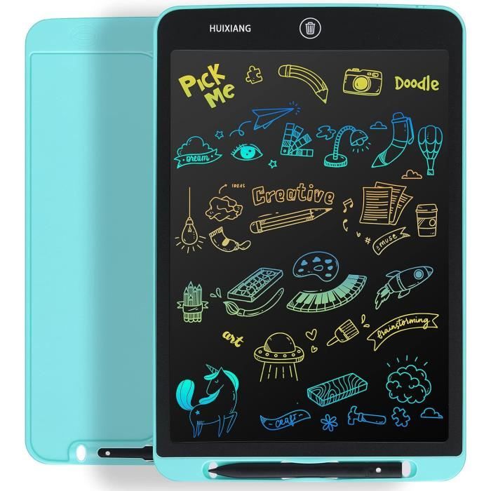 Tablette D'écriture LCD 12 Pouces Colorée Pour Enfants - Effaçable, Verrouillable, écologique