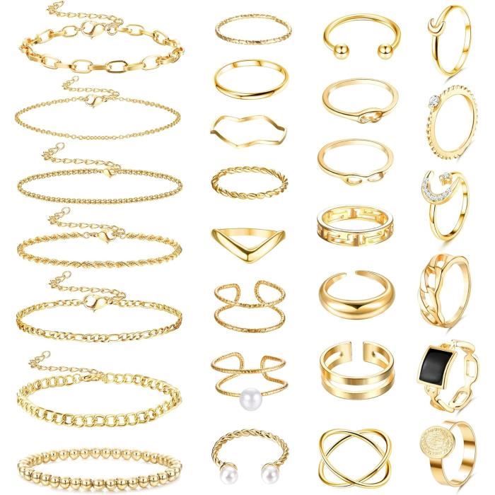 Ensemble De Bagues De Phalange Bohème En Argent Avec étoile Et Lune Pour Femmes Et Adolescentes, Bagues De Phalange Empilables Vintage En Cristal, Métal, Cristal