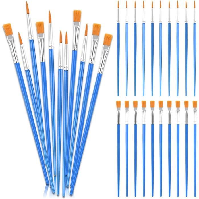 Ensemble de Pinceaux à Peindre, Pinceaux à Peindre en Nylon & 10 Tailles Différentes pour Ensemble de Pinceaux à Peindre, Pinceaux à Peindre en Nylon & 10 Tailles Différentes pour