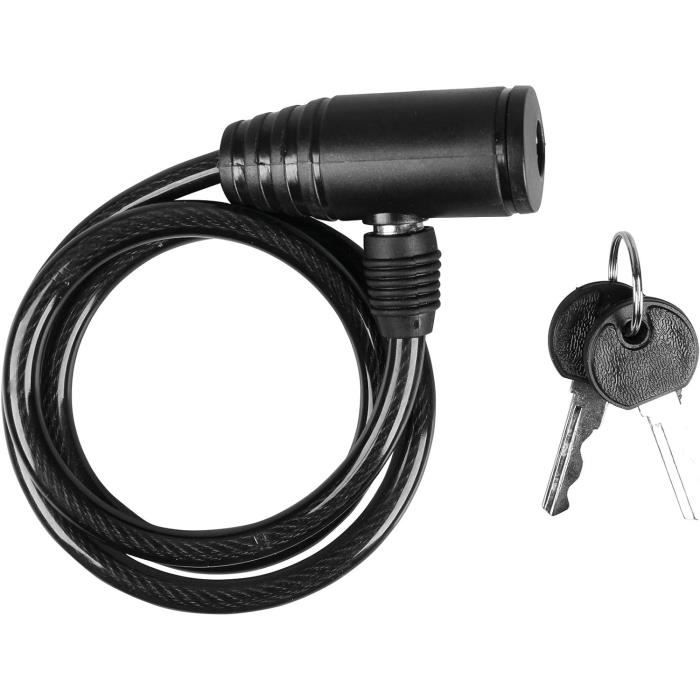 Antivol Câble Spiral,Câble Enroulé Cadenas,Câble Antivol Pour Vélo