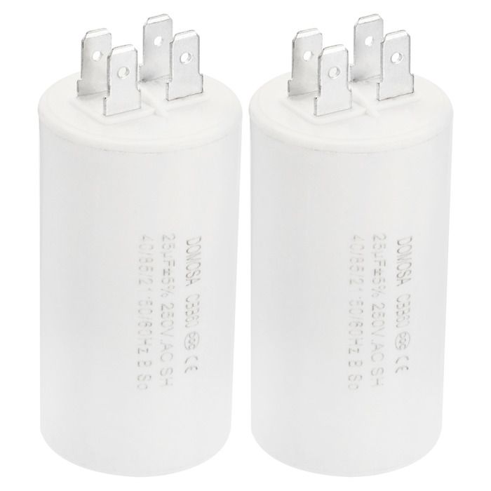 Condensatore di rifasamento per lampade terminali a filo 25uf/250V