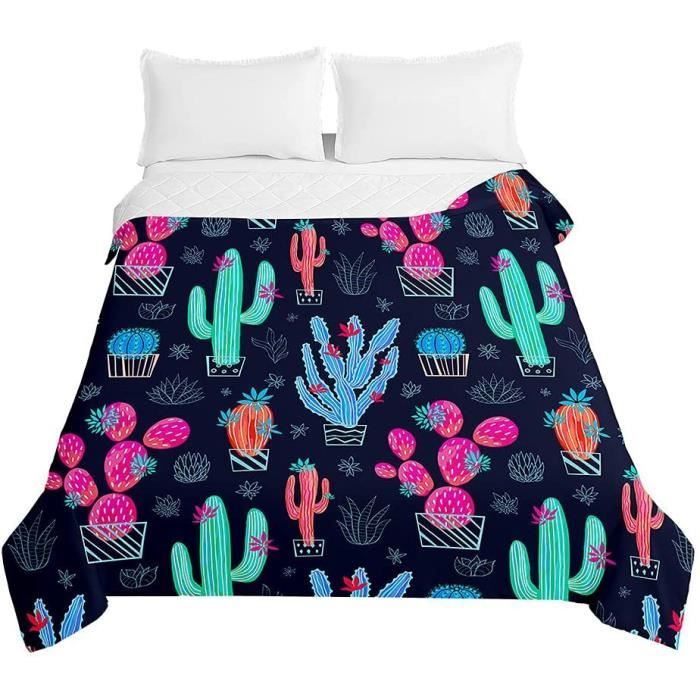 Couvre Lit Matelassée, Chickw1 Réversible Imprimé Doux Microfiber