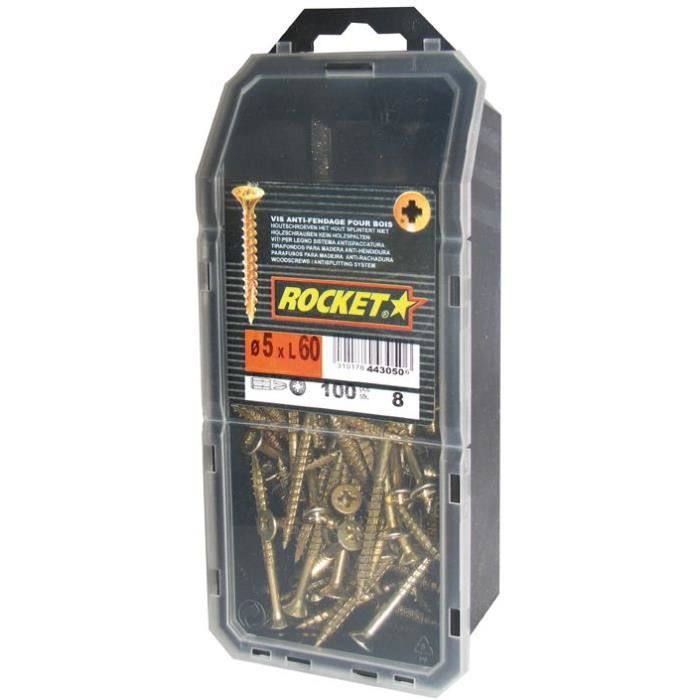 Vis Rocket à tête fraisée Pozi - 5x60 mm