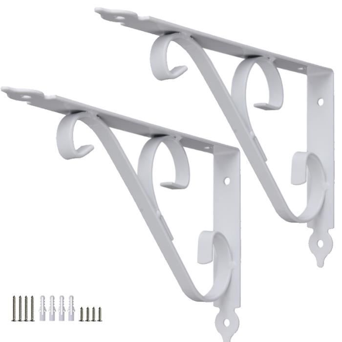 Lot De 12 Supports D'étagère Métalliques à Angle Droit 90° - SODIAL, Fixation Renforcée