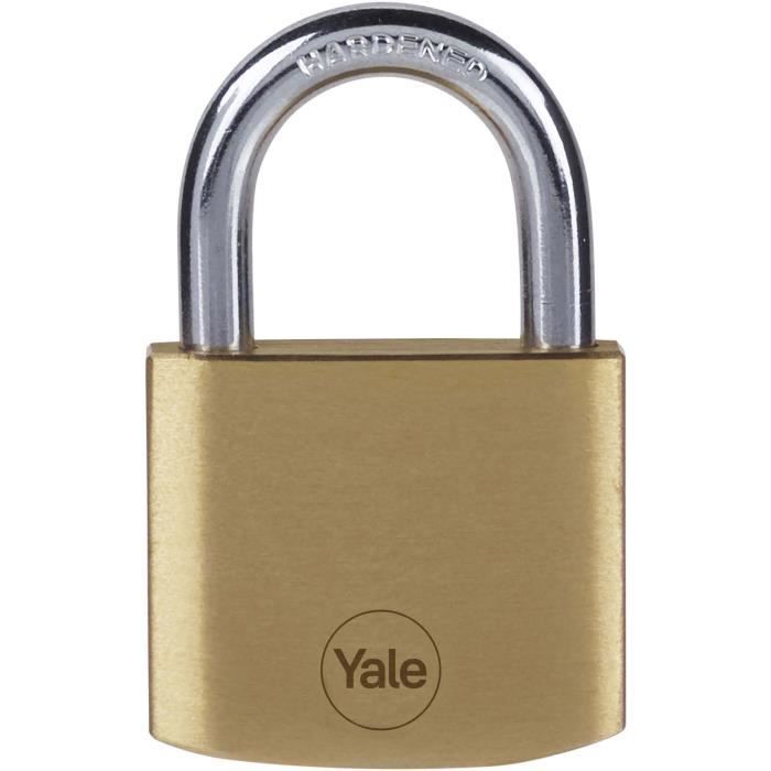 Lot de 4 Cadenas laiton - YALE - Y110B/40/122/4 - 40 mm - Anse acier - 3 clés - Casier Scolaire Ecol