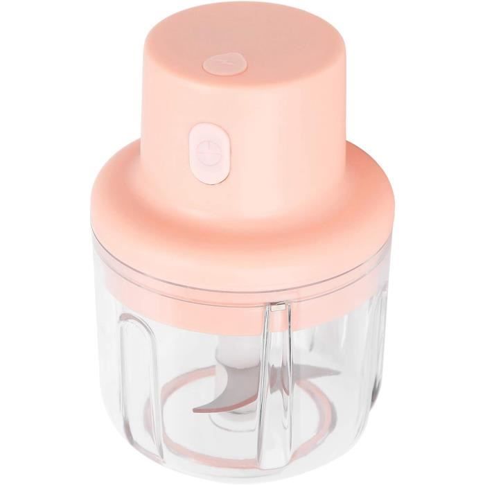 Mini Hachoir Électrique 350 Ml Rechargeable USB - Hachoir Ail, Légumes, Fruits, Viande - 3 Tasses Sans Fil