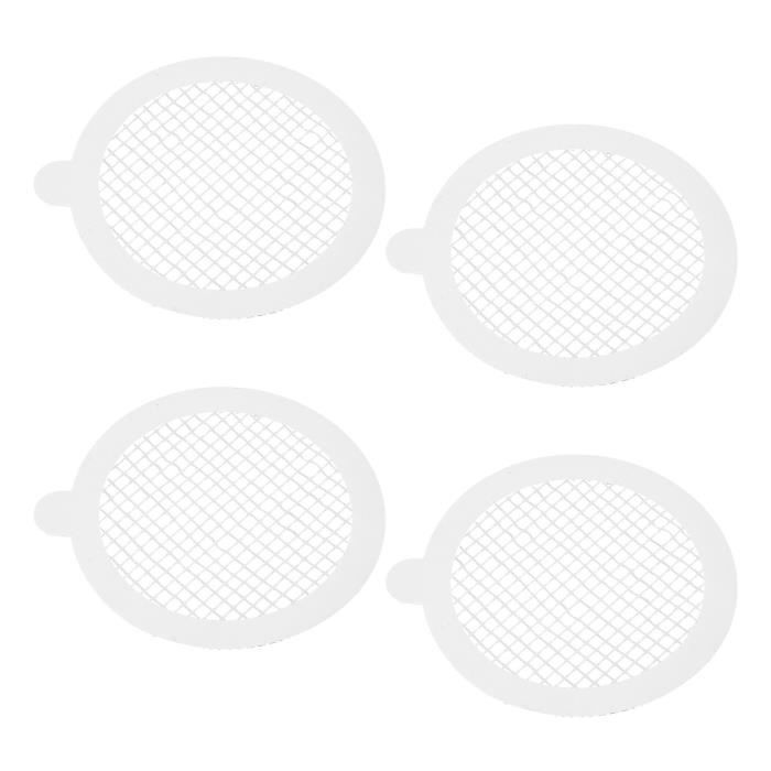 Wobestod 100x Attrape-Cheveux Jetables 10x10 Cm – Tamis Évacuation Douche Autocollant Maille Carré, Anti-Bouchon Lavabo Baignoire