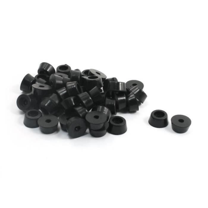 4 Pieds Caoutchouc Avec Vis Pour Meuble - D24x20xH15mm - Uxcell - Antidérapant, Protection Sol