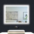 OCEAN Miroir de salle de bain avec éclairage LED, Miroir Cosmétique Mural  Illumination intégrée commutateur tactile  avec-1