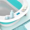 Baignoire de bébé pliable en silicone bain de pieds antidérapant baignoire seau pliable, accessoires pour bébé|bleu-1
