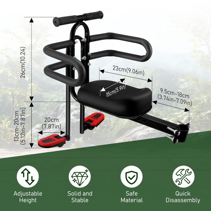 Siège de vélo pour enfant, siège de vélo électrique pour