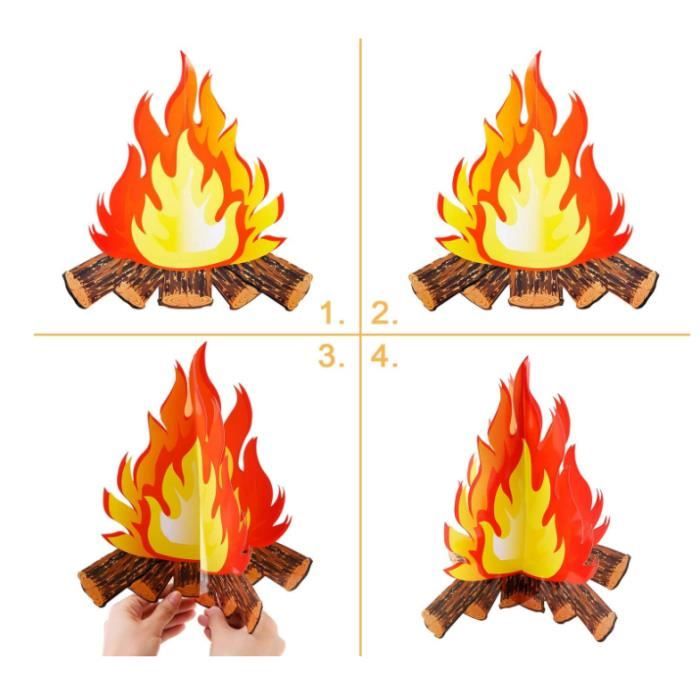 Ornement Miniature De Feu De Camp En Résine – Décor Réaliste Pour Jardin, Bricolage, Scène De Camping Et Ambiance Festive