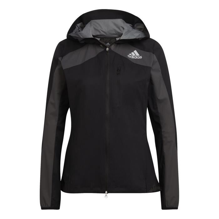 Veste de running femme adidas Adizero Marathon noir/gris foncé