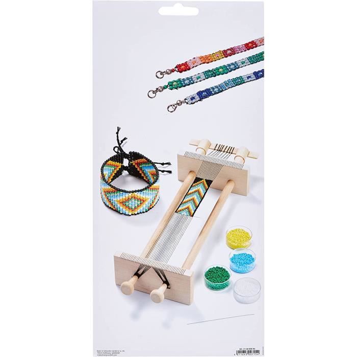 Métier à Tisser En Bois Knorr Prandell – 34 X 11,5 X 6 Cm – Naturel – Pour Tisser Des Rubans De Perles