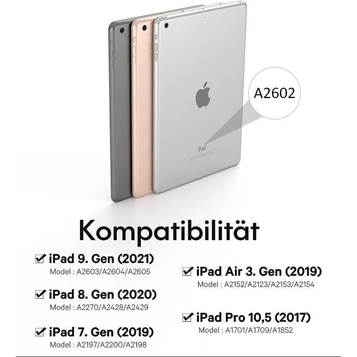 Earto Clavier pour ipad 9eme Generation, Clavier iPad 10.2 9/8