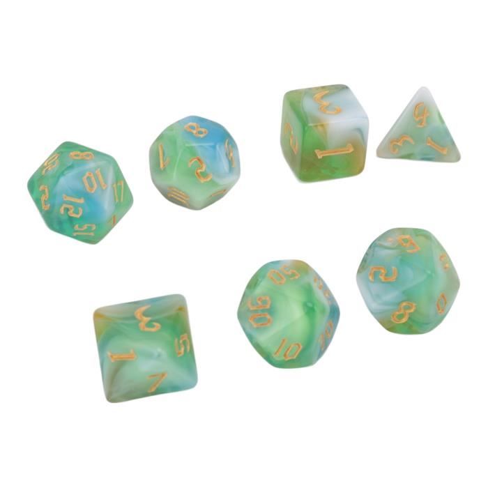 Milisten – Set De 10 Dés Polyédriques Blancs – Acrylique, 2,5 Cm – Pour Jeux De Société, éducation Et Jeux De Rôle – Léger Et Portable