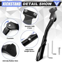 Keyck Béquille Vélo Réglable 24-29 Pouces - Support Latéral Robuste Charge 35kg Pour VTT Vélo Électrique