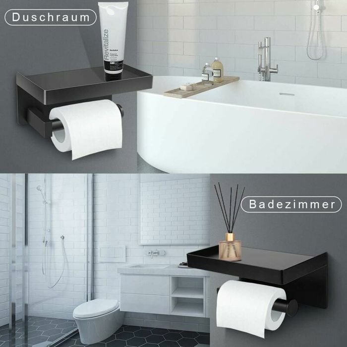 Porte Rouleau Papier Toilette, Support Porte-Papier Toilette Mural Pour