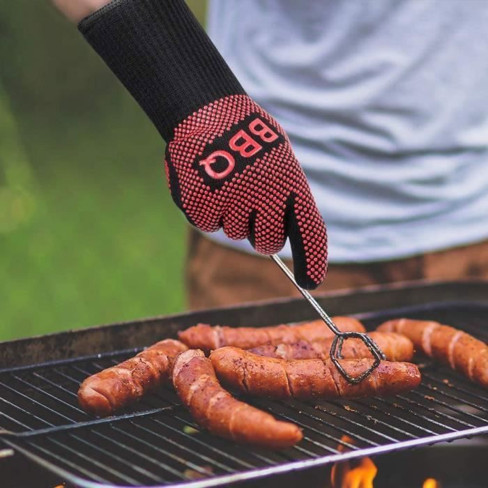 Gant Anti Chaleur Flintronic Gants De Barbecue, Gants De Four Anti-Chaleur Jusqu'à 800°C Gants Anti Chaleur Gant Anti Chaleur Flintronic Gants De Barbecue, Gants De Four Anti-Chaleur Jusqu'à 800°C Gants Anti Chaleur