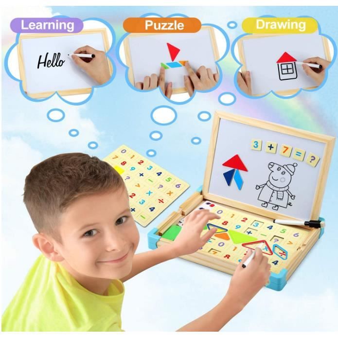 Jeux Montessori Enfant Jouet 3 Ans,Jouet en Bois Jeu de Puzzle de