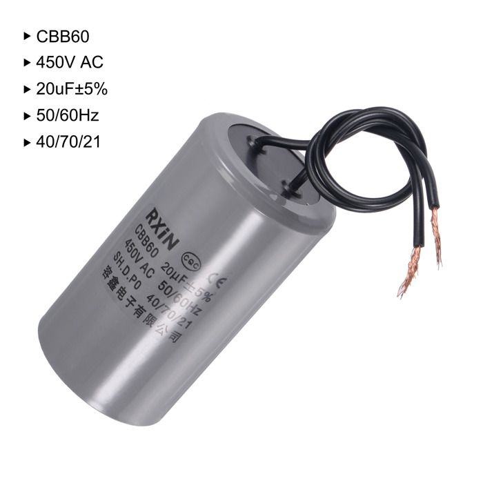 Condensateur CBB61 20µF 450V Pour Démarrage Moteur - Neuf, Marque COMPOSANT AVENUE