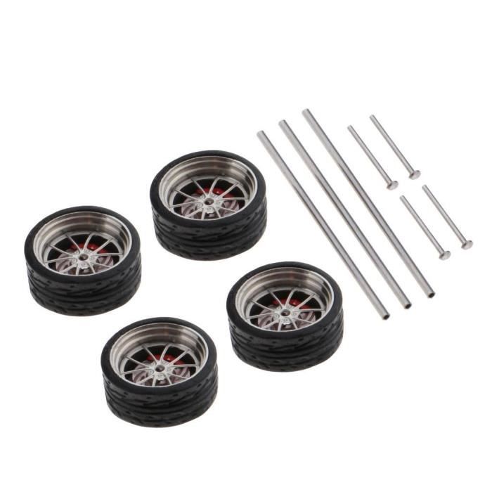 4 Roues 1/64 Pour Modèles De Voitures - Pièces De Rechange En Métal Et PP, Pour Customisation RC Ou Jouets - 2