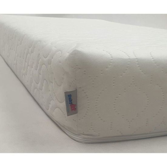 BabyLux Matelas pour berceau en fibre Uni 120 x 60 x 7,5 cm