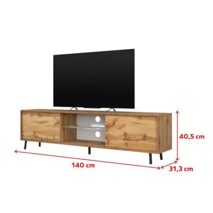 Meuble TV Pour Téléviseur Jusqu'à 45 Pouces Table De Salon Industriel 106 Cm L 40 Cm L 50 5 Cm H Yaheetech 91118340