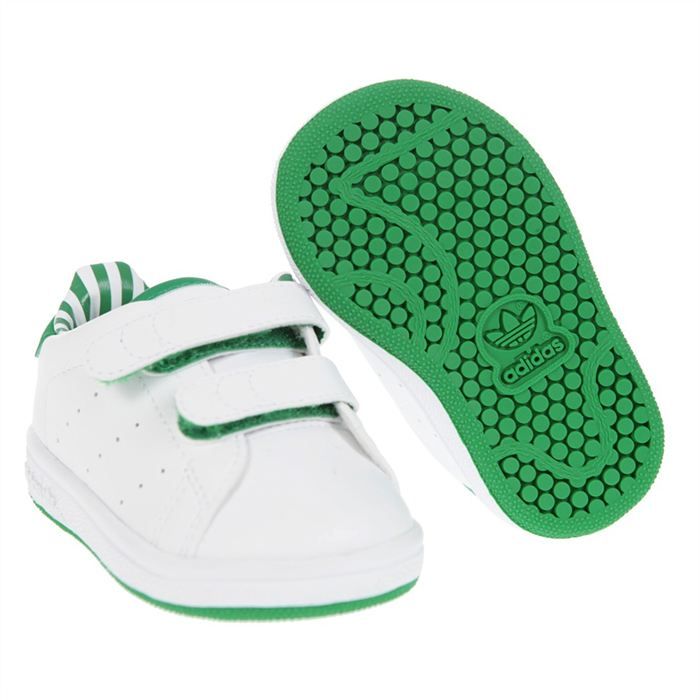 p.18 baskets bébé stan smith adidas blanc/ vert - adidas