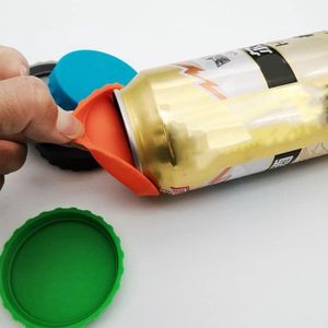 Couvercle De Canette En Silicone Réutilisable - Avec Paille - Lavable Lave-Vaisselle - Anti-Éclaboussures - 6 Cm
