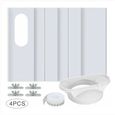 Kit de Fenêtre pour Climatiseur Portable, Coupleur Panneau en PVC Renforcé Réglable Joint de Fenêtre Kit d'Aération de Fenêtre AC