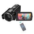 1080P Full HD DV Caméra Vidéo Numérique 16×Zoom Digital Rotation LCD Ecran Tactile Max.24MP Détection de visage+Télécommande-0