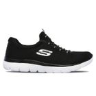 Baskets Skechers Summits 12980-BKW - SKECHERS - Femme - Noir - Textile - Plat - Lacets